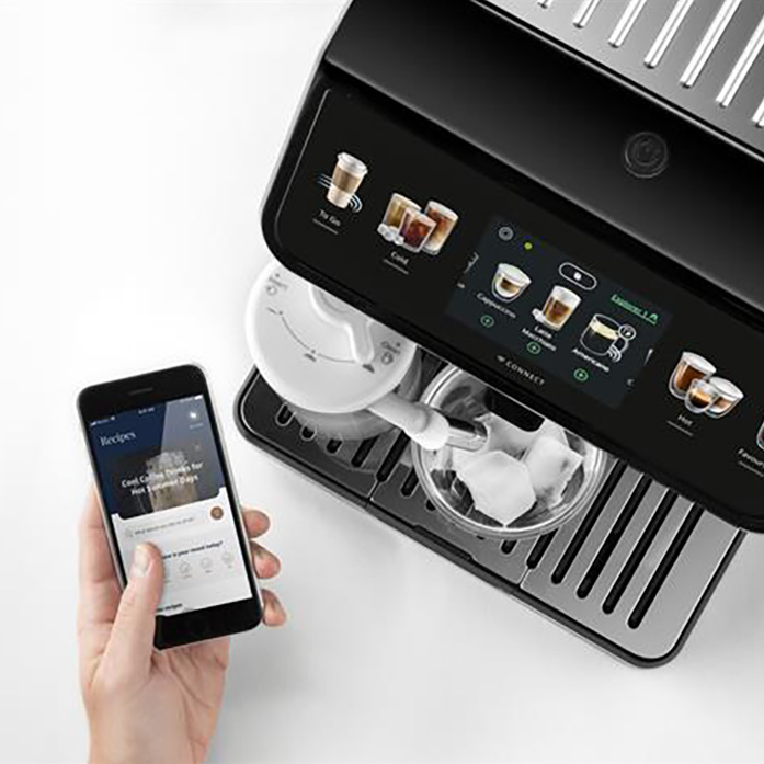 Кофемашина DeLonghi ECAM450.86.T черный/серебристый в магазине «На диване» в Москве  — Выгодная цена