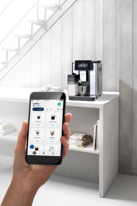 Кофемашина DeLonghi ECAM610.75.MB черный/серебристый в магазине «На диване» в Москве  — Выгодная цена
