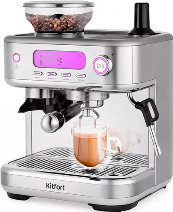 Кофемашина Kitfort КТ-7113 нержавеющая сталь