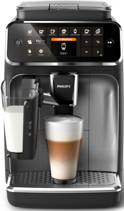 Кофемашина Philips EP4346/70 черный/серебристый