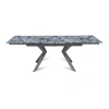 Стол раскладной Bridge (140+40+40), керамика глянцевая Lemurian Blue