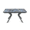 Стол раскладной Bridge (140+40+40), керамика глянцевая Lemurian Blue