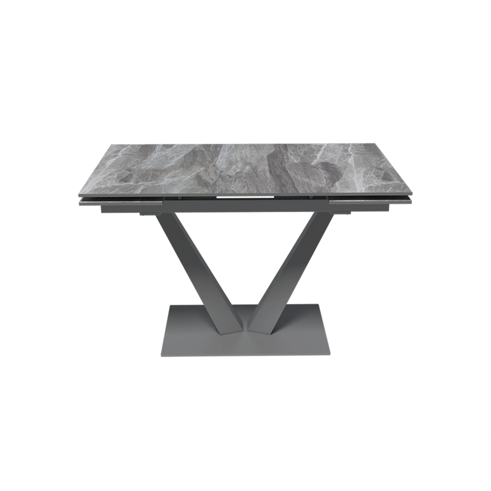Стол раскладной Малибу (120+30+30), керамика глянцевая Italian Light Grey в магазине «На диване» в Москве  — Выгодная цена