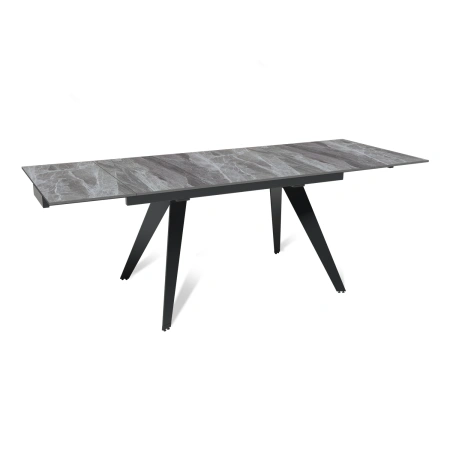 Стол раскладной Рейн (140+40+40), керамика глянцевая Italian Light Grey